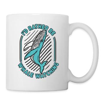 Je préfère observer les cétacés cachalots des baleines - Mug blanc - blanc - Droite
