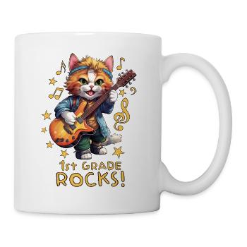 Chaton chat inscrit à la rentrée scolaire - Mug blanc - blanc - Droite