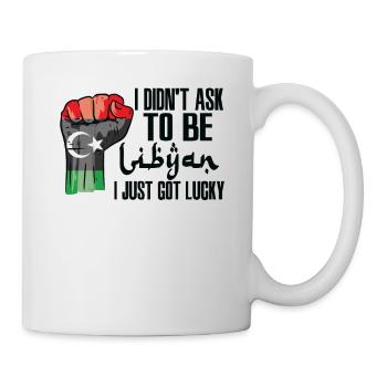 Libyan Pride Libya Flag Grown Libyan Roots Libyan - Mug - white - Right