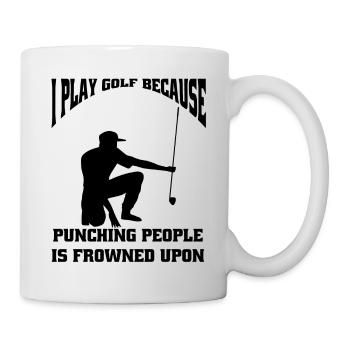 Golfeur, golf, golf, club de golf, terrain de golf - Mug blanc - blanc - Droite