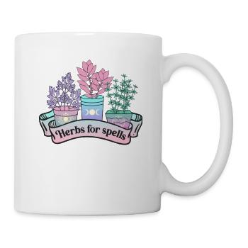 Mystisches Halloween-Design mit magischen Pflanzen - Tasse - Weiß - Rechts