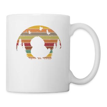 Kakapo Retro Nachtpapagei Vintage - Tasse - Weiß - Rechts
