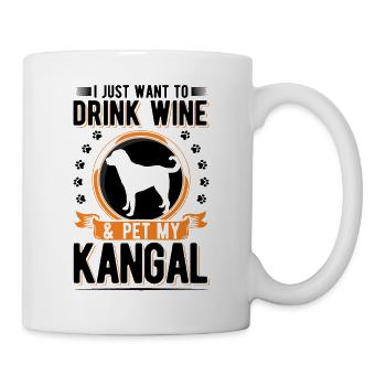 Kangal and wine Anatolian Shepherd Dog - Mug - white - Right