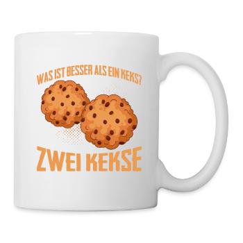 Was ist besser als ein Keks? Zwei Kekse Lieblibgse - Tasse - Weiß - Rechts
