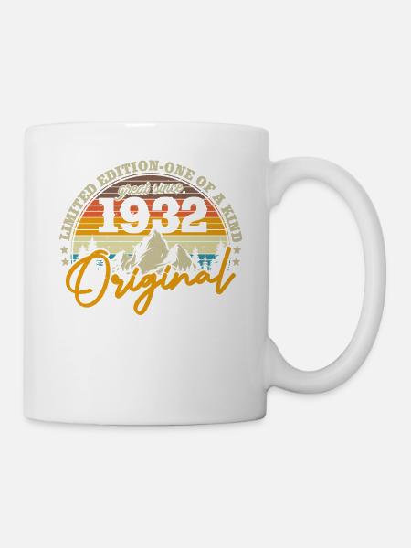 Geschenk 91/92 Geburtstag 1932 Vintage - Tasse - Weiß
