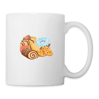 Das Leben ist besser mit gutem Essen Lustiges - Tasse - Weiß - Rechts