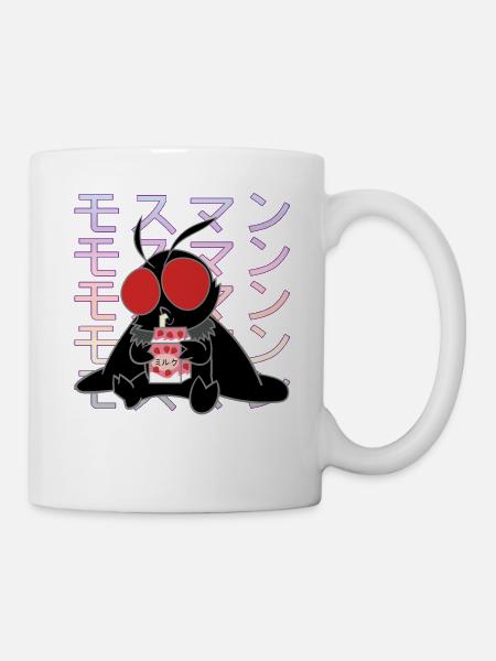 Mothman Kawaii Strawberry Milk Shake Carton - Tasse - Weiß