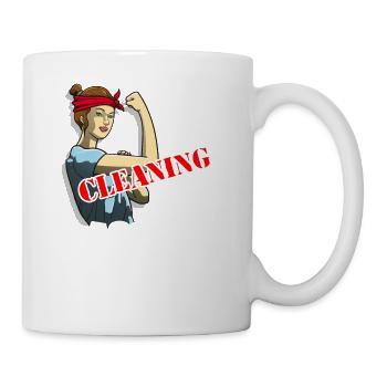 Need A Cleaning Lady Ask Me - Tasse - Weiß - Rechts