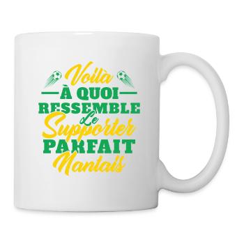 Supporter Nantais Cadeau Foot-ball Club Nantes - Mug blanc - blanc - Droite
