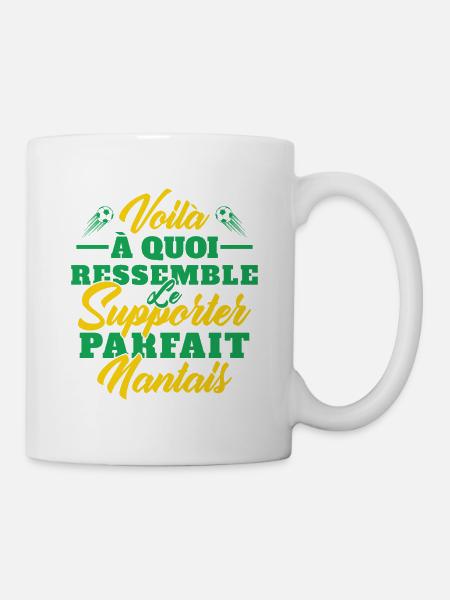 Supporter Nantais Cadeau Foot-ball Club Nantes - Mug blanc - blanc