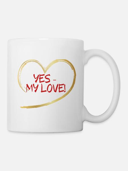 MY LOVE 3 - Tasse - Weiß