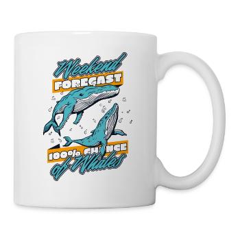 100% de chances de baleines béluga bleu cétacé baleine - Mug blanc - blanc - Droite