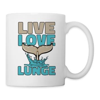 Vivre Amour Fente Bleu Béluga Cétacé Cachalot - Mug blanc - blanc - Droite