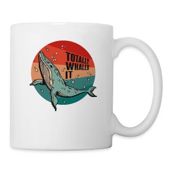 Totally Whaled It Blue Beluga Cachalot Whale - Mug - white - Right