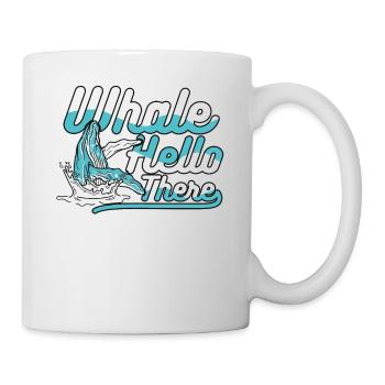 Whale Hello There Blue Beluga Cachalot Whale - Mug - white - Right