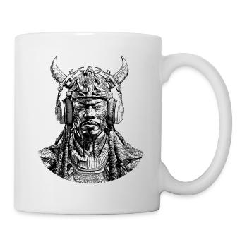Samurai Style & Music: Stylish Shirt & Rhythm - Mug - white - Right