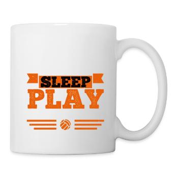 Eat sleep play volleyball - Mug blanc - blanc - Droite