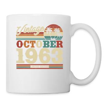 Cadeau vintage 1963 Anniversaire 60/61 ans - Mug blanc - blanc - Droite
