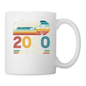 Cadeau d’anniversaire vintage 2020, 3-4 ans - Mug blanc - blanc - Droite