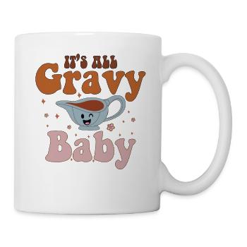 Retro Its All Gravy Baby Vintage Fall Thanksgiving - Mug - white - Right