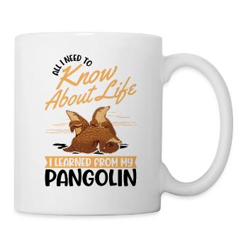 Pangolin Geschenk Schuppentier - Tasse - Weiß - Rechts
