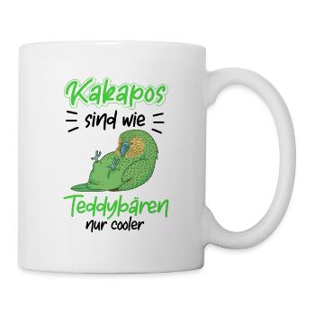 Kakapo ist cooler Neuseeland Papagei - Tasse - Weiß - Rechts