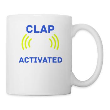 Clap Activated Gag Comedian Funny Prank Joke Humor - Mug - white - Right