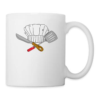 Chapeau de chef Sous-cuisine culinaire Chef de cuisine - Mug blanc - blanc - Droite