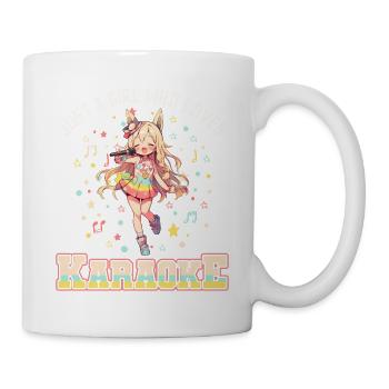 Juste une fille qui aime le karaoké - Mug blanc - blanc - Droite
