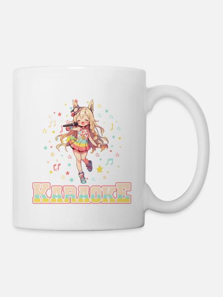 Easily distracted by Karaoke - Tasse - Weiß
