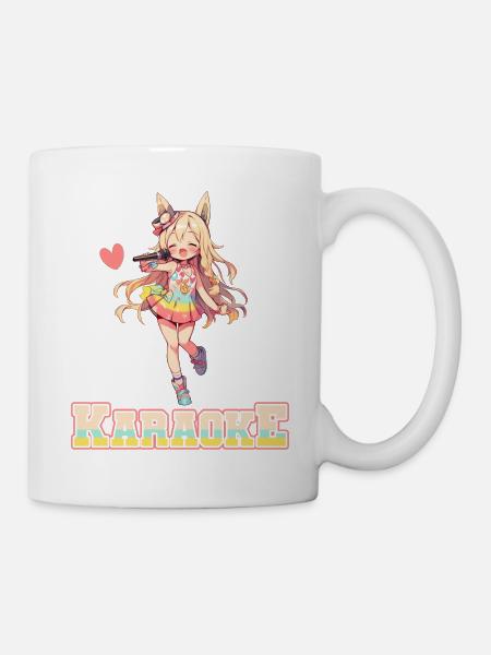 Mädchen Manga Anime Karaoke - Tasse - Weiß