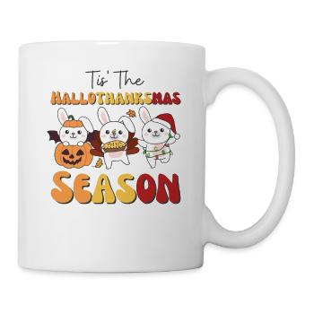 Tis' the Hallothanksmas Season Hase - Mug - white - Right