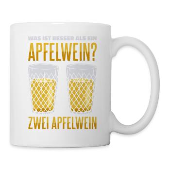 Was ist besser als ein Apfelwein? Zwei Apfelwein G - Tasse - Weiß - Rechts