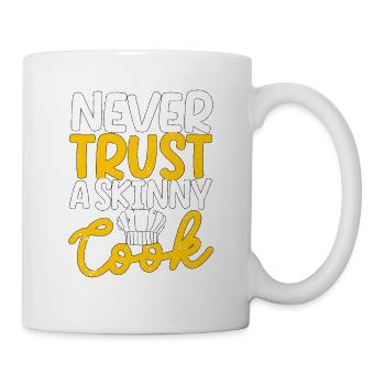 Ne faites jamais confiance à un cuisinier maigre Cuisinier drôle - Mug blanc - blanc - Droite