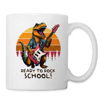 Retour à l’école Rétro Dino T-Rex - Mug blanc - blanc - Droite