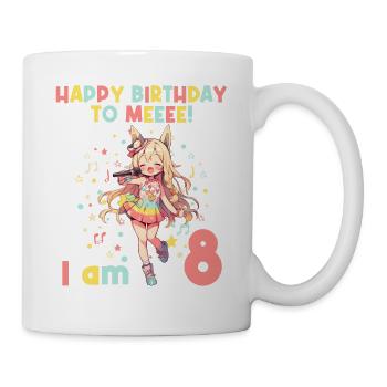 Anime Mandga K-Pop KPop Girl 8th Birthday - Mug - white - Right