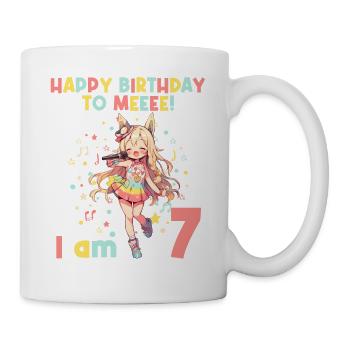 Anime Mandga K-Pop KPop Girl 7th Birthday - Mug - white - Right