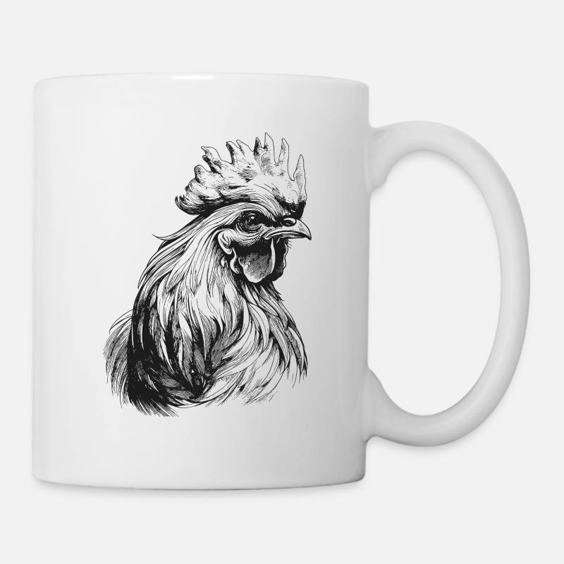 Landwirt Bauer Hühner Henne Geschenk - Tasse - Weiß