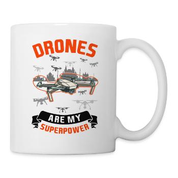 Les drones sont ma superpuissance Drone Drone Pilot - Mug blanc - blanc - Droite