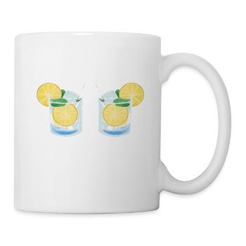 Was ist besser als ein Glas Vodka? Zwei Gläser Vod - Tasse - Weiß - Rechts