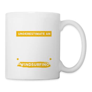 windsurfen alter mann - Tasse - Weiß - Rechts