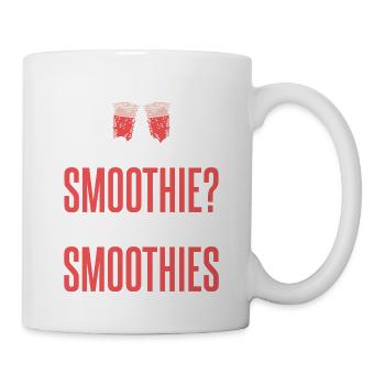 Was ist besser als ein Beeren Smoothie? Zwei Smoot - Tasse - Weiß - Rechts