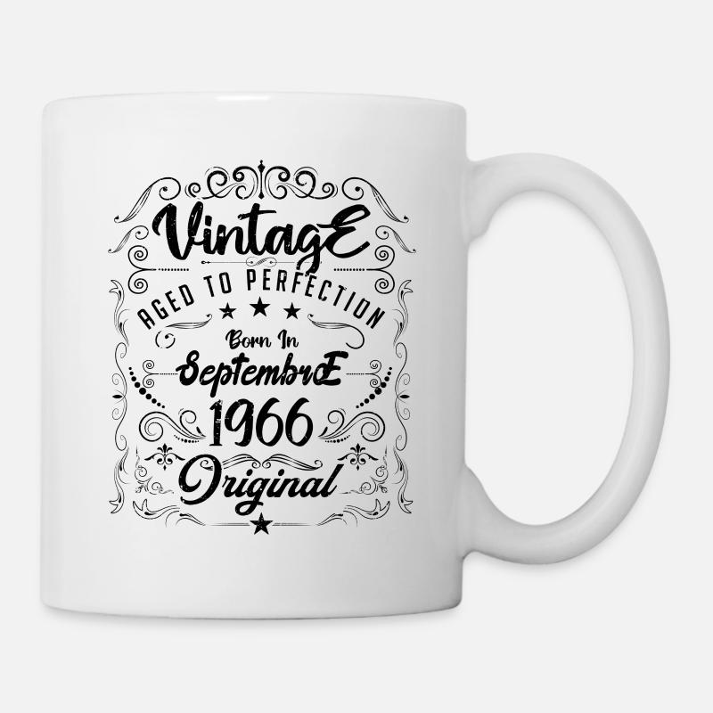 Né En Septembre 1966. anniversaire septembre 1966. - Mug blanc - blanc