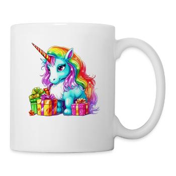 I Love Unicorns - Funny Unicorn Christmas Design - Mug blanc - blanc - Droite