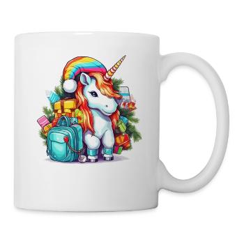 Frohe Weihnachten Einhorn - Zauberhafte Einhorn-Weihnacht - Tasse - Weiß - Rechts