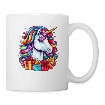 Weihnachtsgeschenke mit Einhorn-Weihnachtsthema - Tasse - Weiß - Rechts