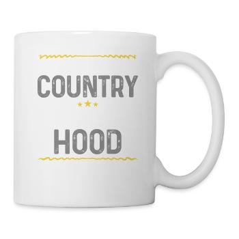 Ein bisschen Land Ein bisschen Hood - Tasse - Weiß - Rechts