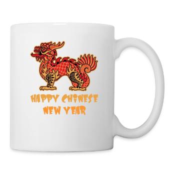 Cadeau du Nouvel An chinois Dragon Chine Asiatique I - Mug blanc - blanc - Droite
