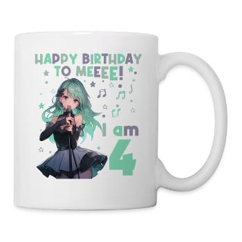 Anime Mandga K-Pop KPop Girl 4th Birthday - Mug - white - Right