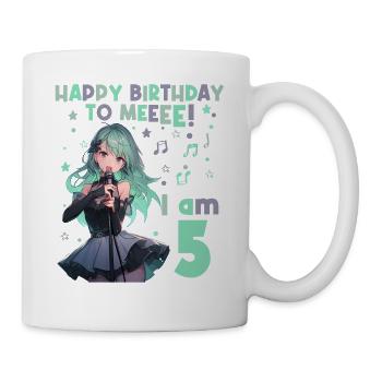 Anime Mandga K-Pop KPop Girl 5th Birthday - Mug - white - Right